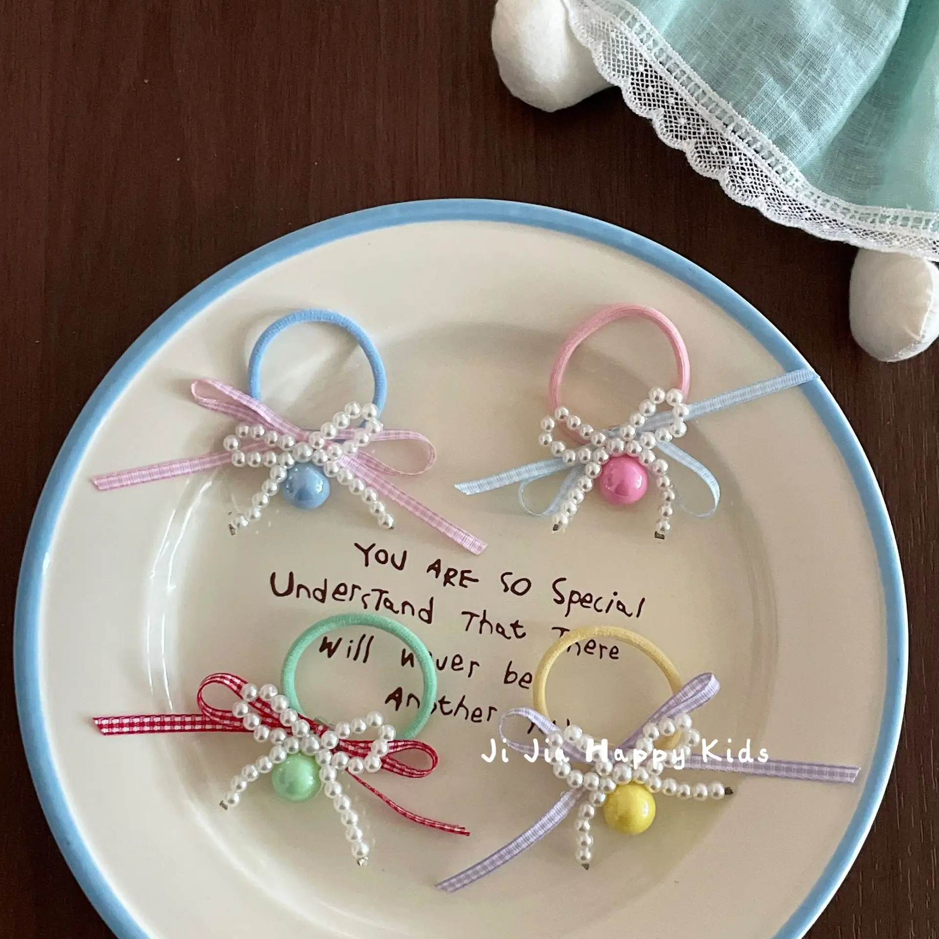 Hair Clips Hair Ties Kids Sweet Bow Ballet Lace Ribbon Side Clip Small Fabric Lightweight Party Headwear Colorful Accessories
