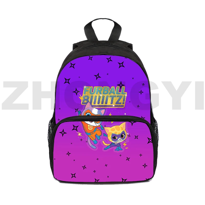 16 Inch SuperKitties Backpacks for School Teenagers Girls Children 3D Zipper Bookbag Kids Kawaii Anime Kindergarten Mini Bag