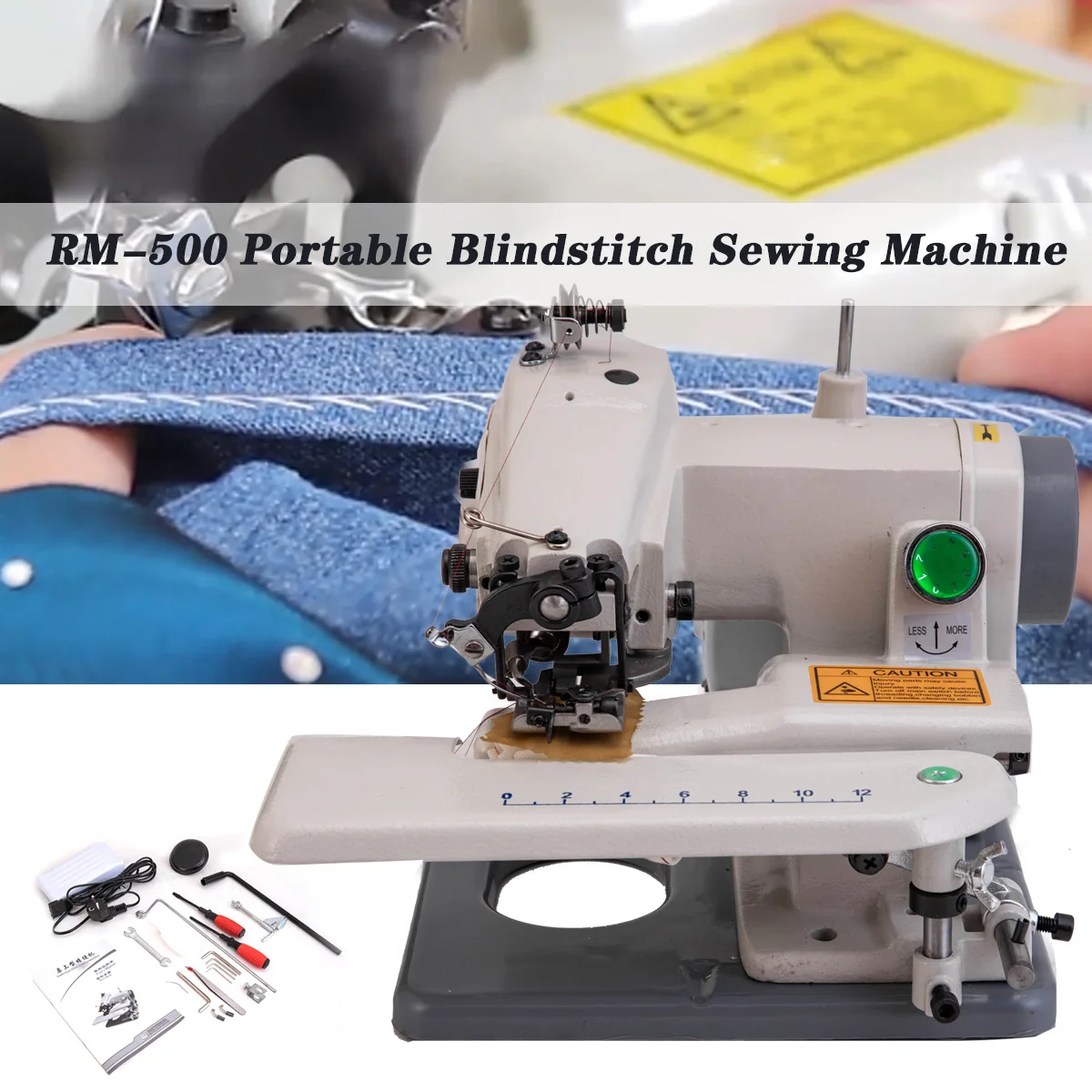 Macchina da cucire portatile per punti di catena con orlo a punto cieco 1200 punti al minuto per sartoria e modifiche di abbigliamento