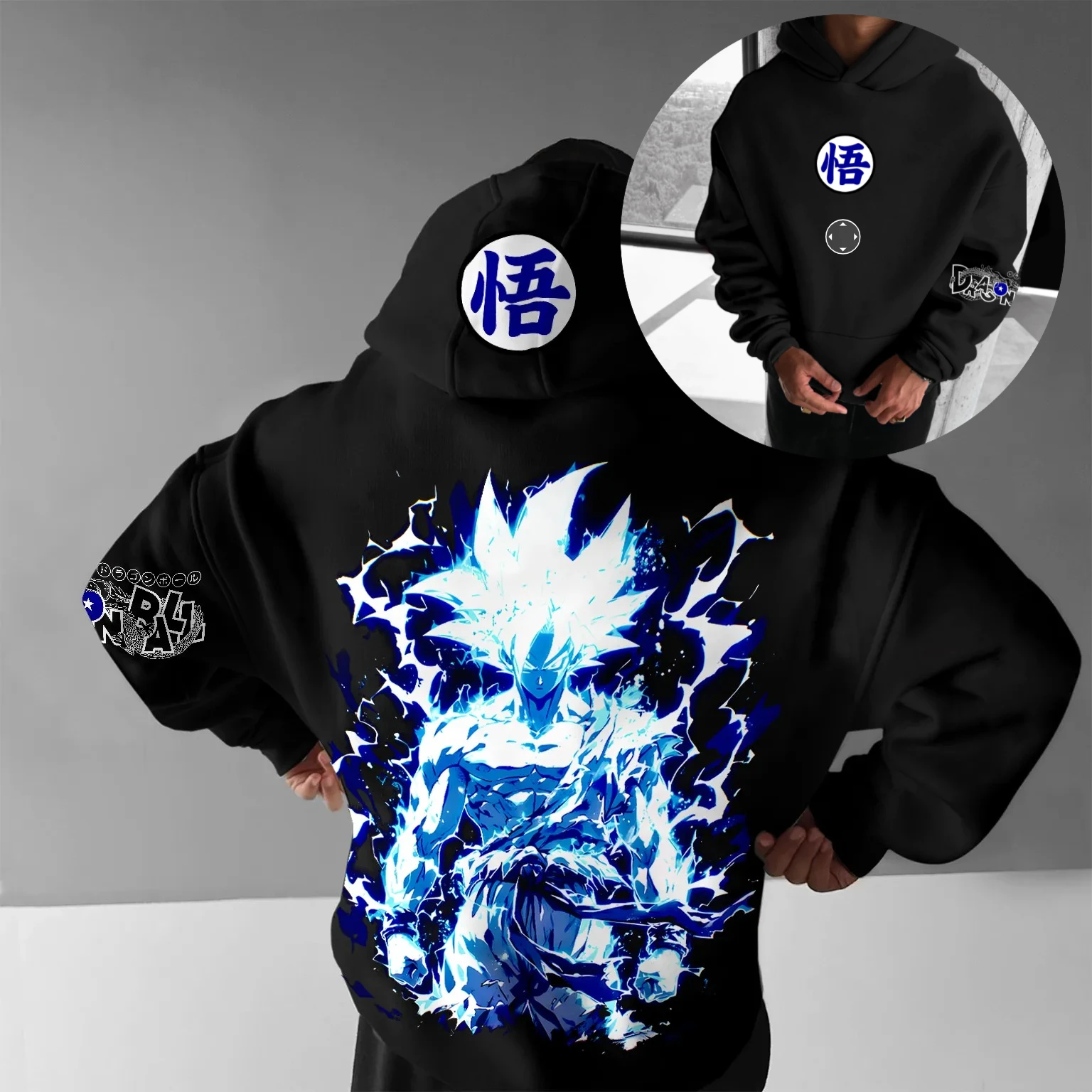 

Dragon Ball Autumn and Winter Japanese Hot-blooded Animation Classic Characters Comfortable Hoodies for Men and Women Couples