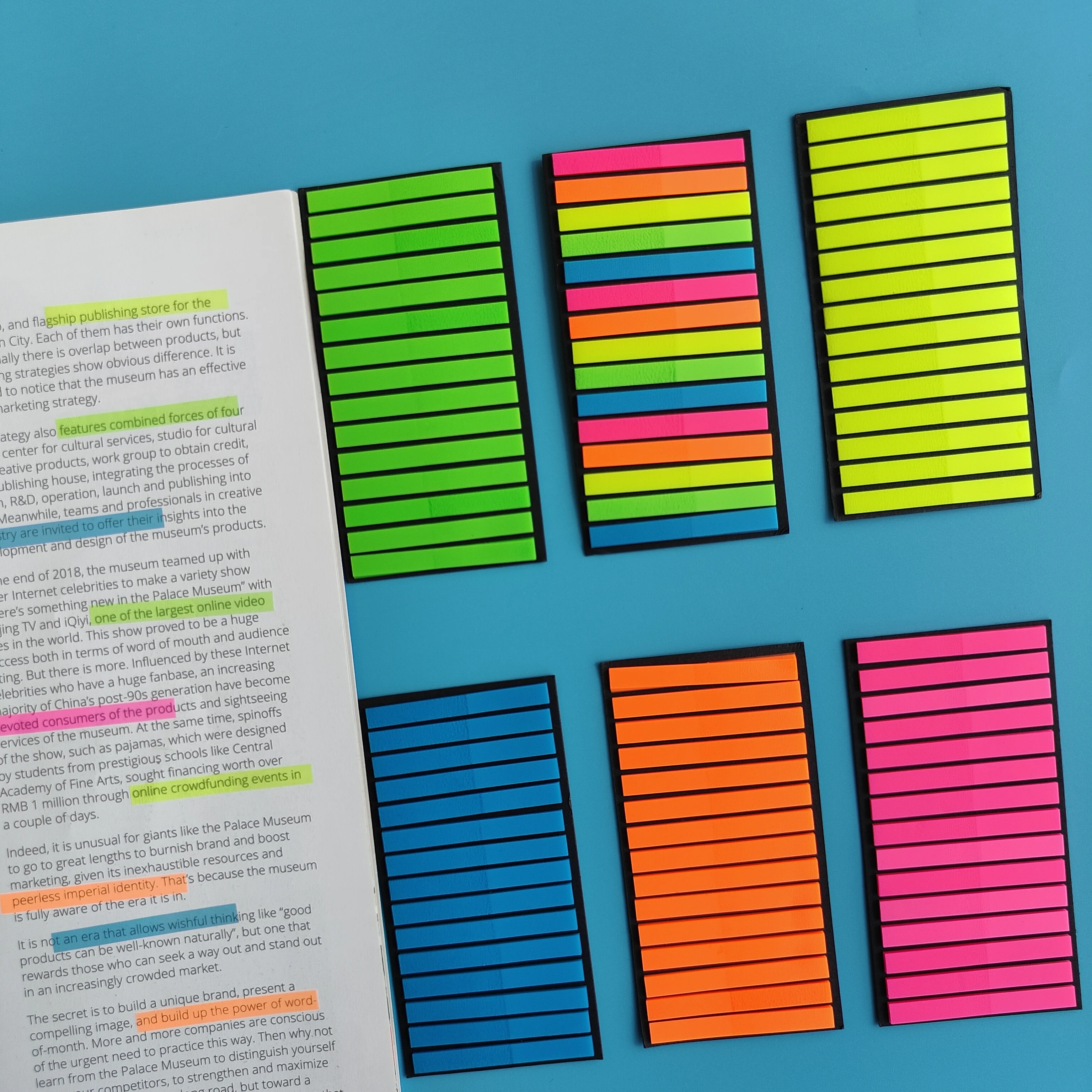 6Packs/Set  Transparent Sticky Notes Self-Adhesive BookMarkers Annotation Reading Book Clear Tab Kawaii Cute Stationery