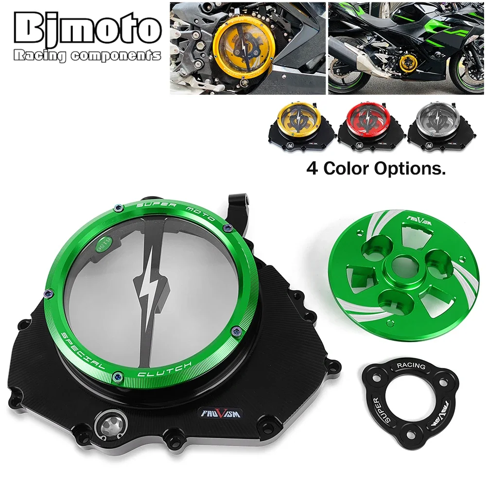 Z400 Engine Clear Clutch Cover Protector Guard For Kawasaki Ninja400 2018-2021 Clutch Pressure Plate Spring Retainer R