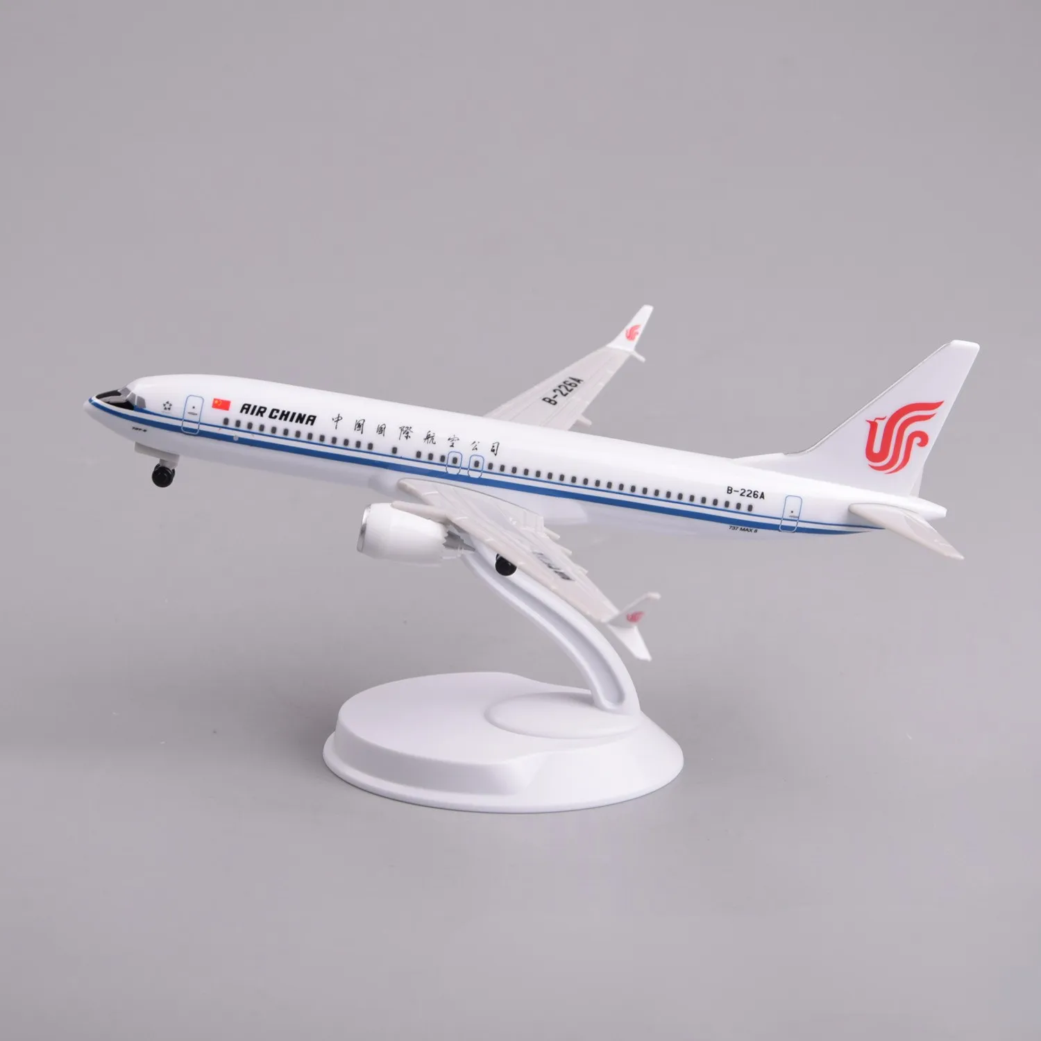 20cm Plastic Model Plane Air China B737max8 Collectible Aircraft Model Kit with Stand for Aviation Enthusiast Gift or Plane Toy view 3