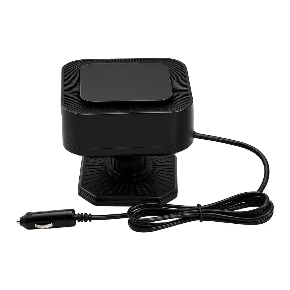 12V Car Heater 120W Electric for fan for Windshield Defroster Demister with Dual Heat Modes 12x11x8cm ABS Compact Design