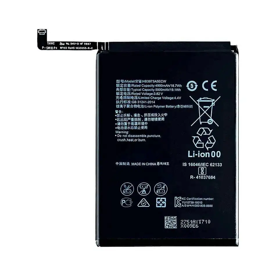 بطارية الهاتف المحمول 5000Mah لهواوي ميت 20 X 20X Honor Note 10، 8X Max HB3973A5ECW HB4073A5ECW