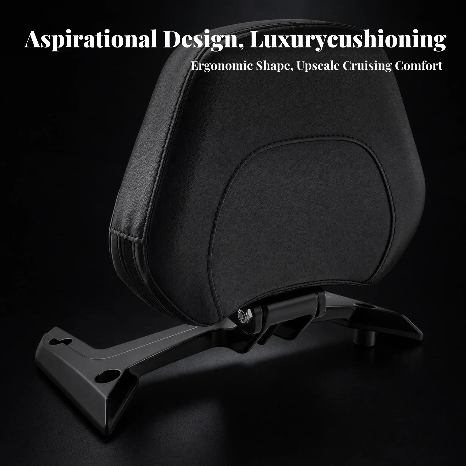 Rear Passenger Backrest Comfortable Passenger Backrest with Padded Cushion Sissy Bar with Cushion Pad Easy to Install Contoured