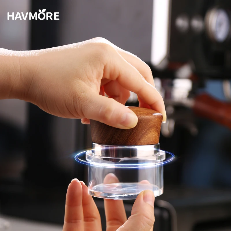 58.5mm Clear Powder Bowl Transparent Tamping Distribution Observation Basket Gravity Distributor Cup Coffee Brewing Accessories