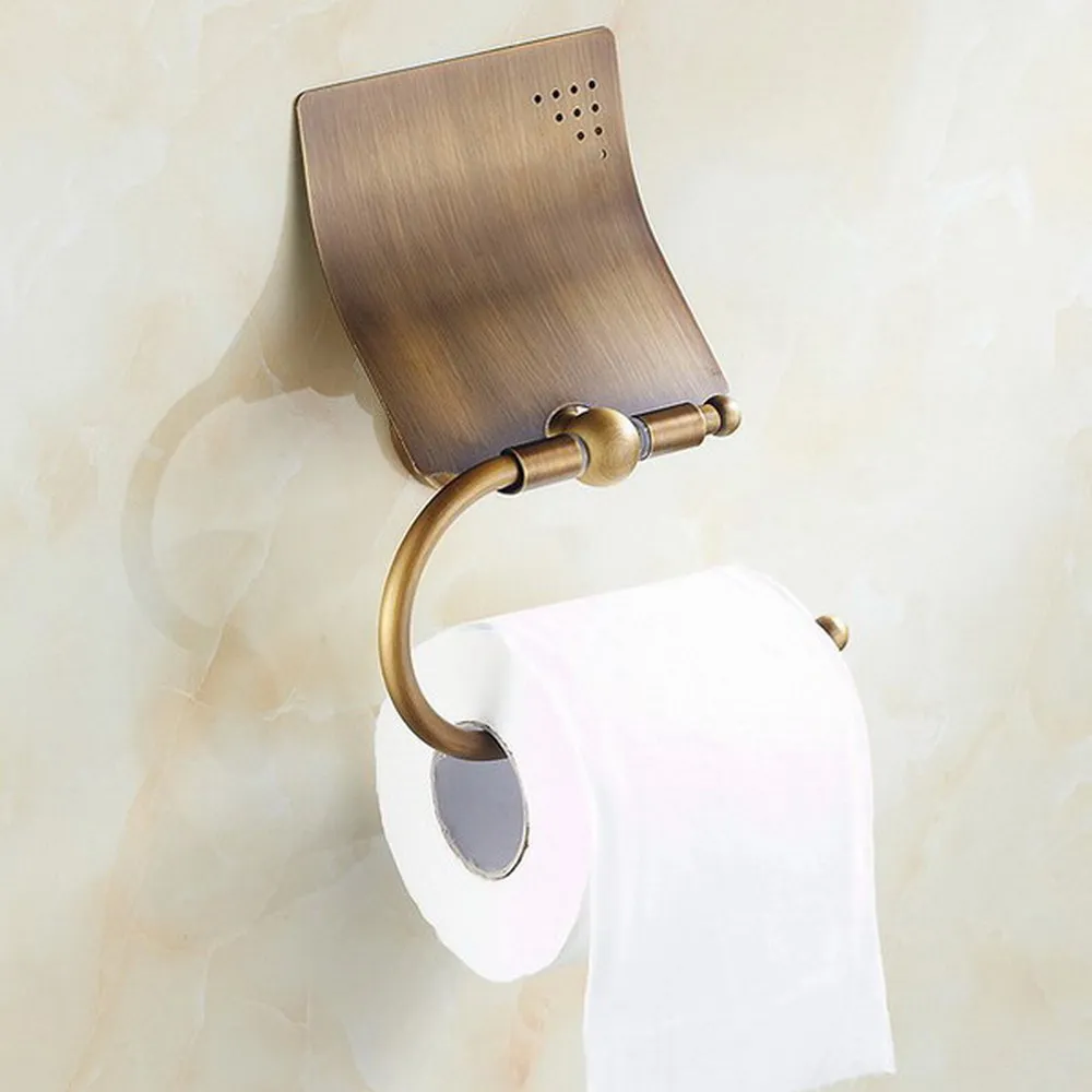 Antyczny mosiężny uchwyt na papier toaletowy do montażu na ścianie Akcesoria łazienkowe aba131