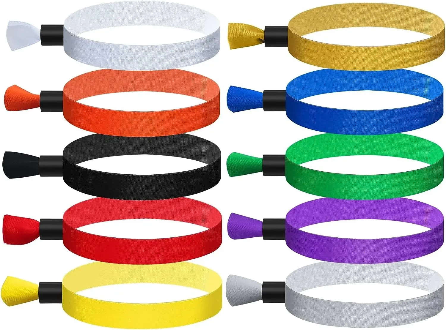

100/200pcs Cloth Event Wristbands Party Bracelets Colored Wrist Bands for Events Custom Printed Wristbands Waterproof Wristbands