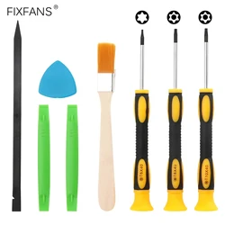 T6 T8 T10 Security Torx Screwdriver Set Repair Tool Kit for Xbox One/ 360 Controller PS3 PS4 Safe Prying Spudger Cleaning Brush