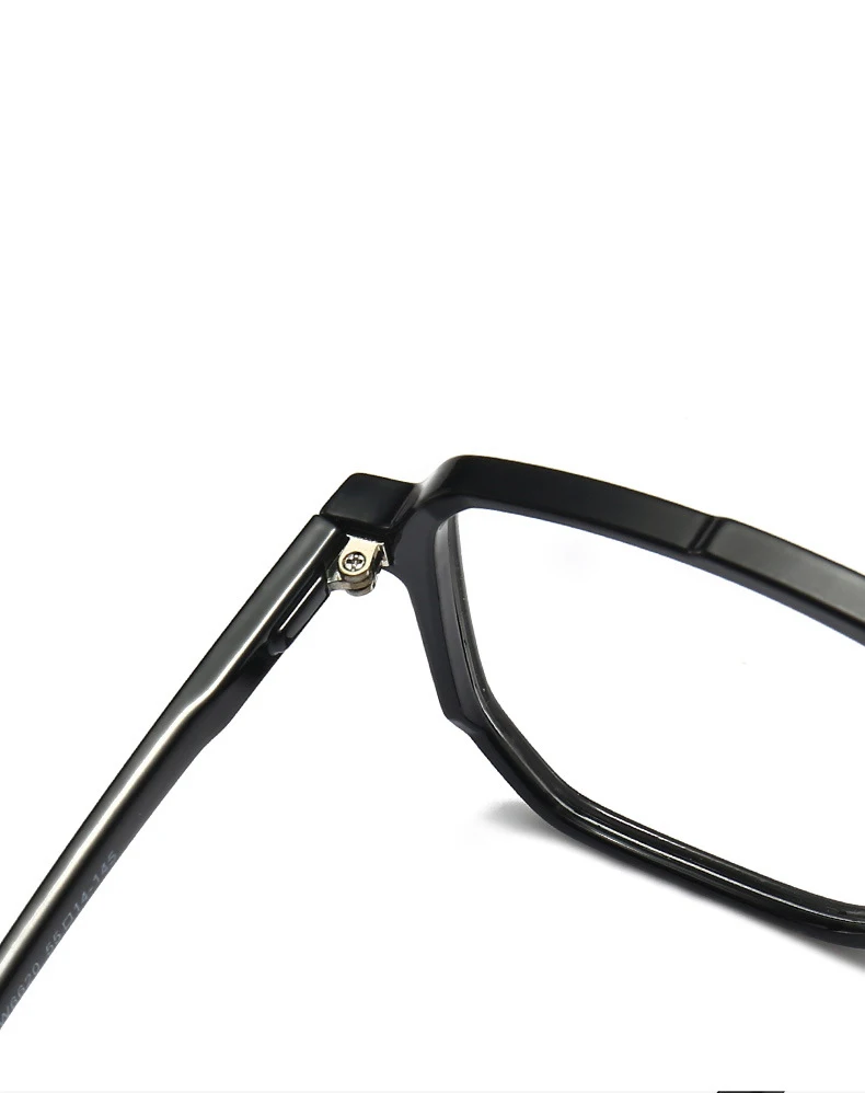 Optische Brillen Rahmen Mode Retro Pilot Doppel Brücke Gläser TR90 Ultra Licht Brillen Große Größe Mann Spektakel – Detail 4