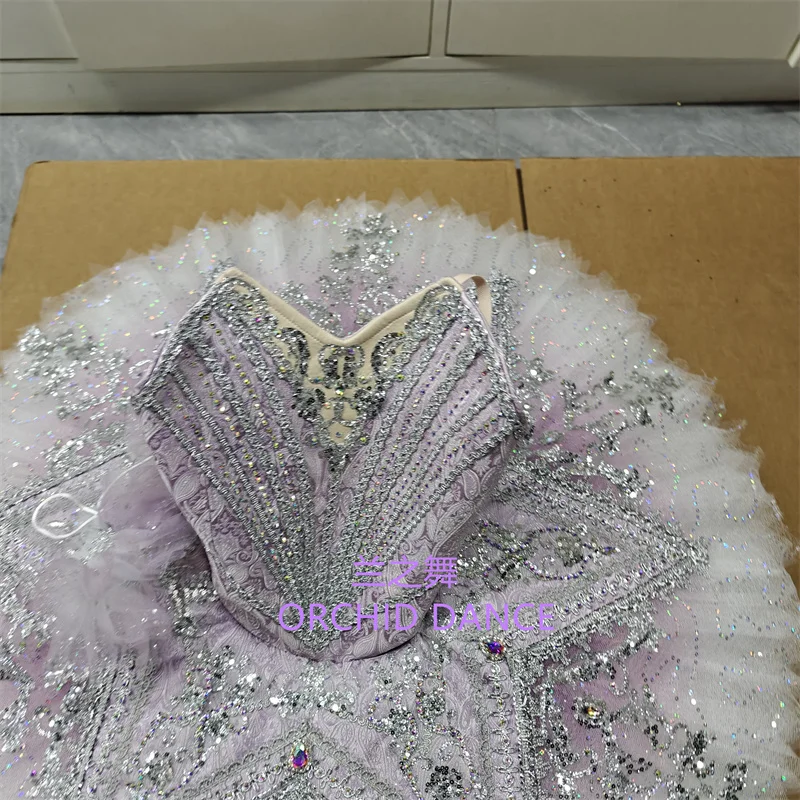 BT01624 Costumi tutu di balletto fata argento lilla per adulti per bambini, ragazze, donne, dimensioni personalizzate professionali