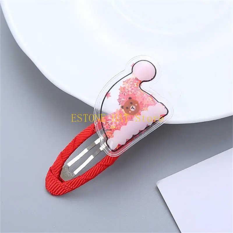 Christmas Hair Clip - Ponytail Clip - close-up view