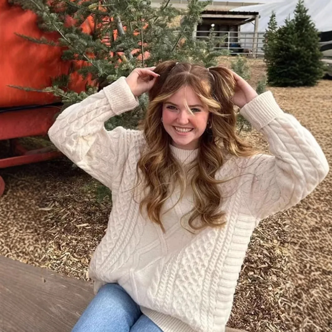 

Retro Twisted Sweater ex Casual Knitted Top Women's Loose Fit Comfortable Nylon Fabric Faionable Versatile Couple's Wear