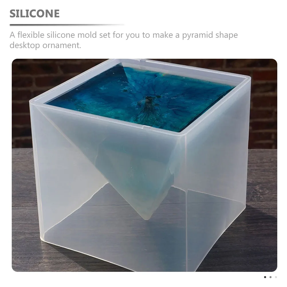 

Pyramid Silicone Mold Set Flexible Craft Epoxy Molds DIY Home Decor Shape Making Desktop nament Glossy Surface Resin Projects
