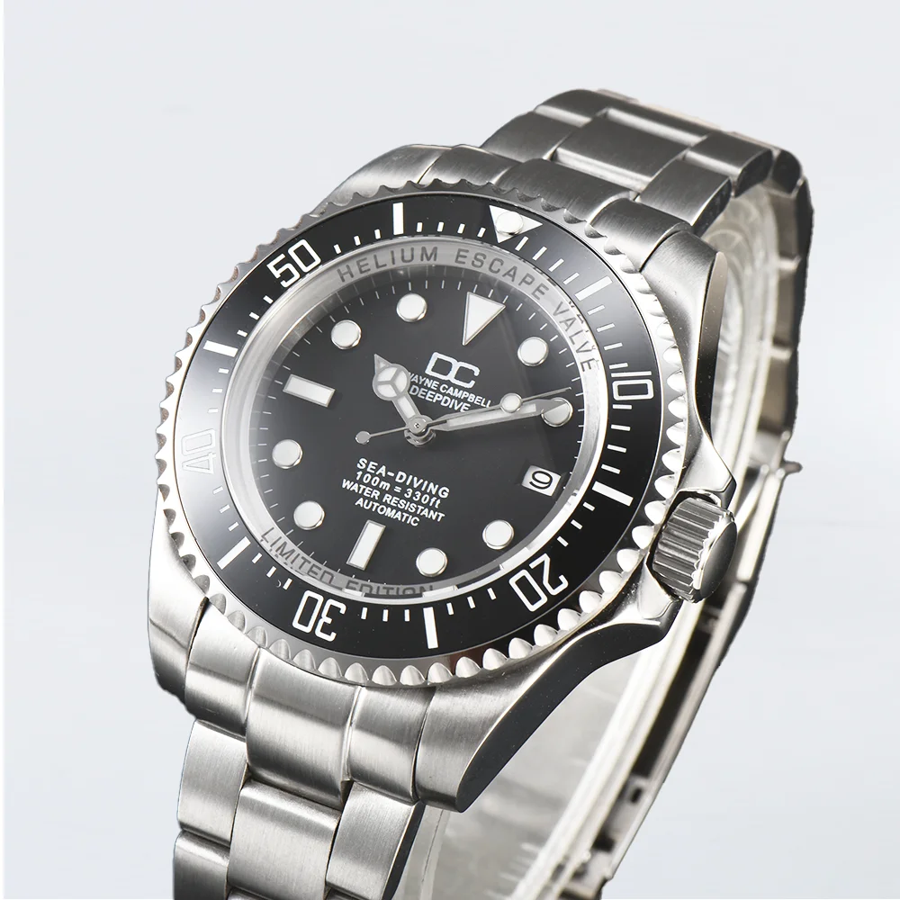 44mm Blue&Black NH35 Men Sea Watches Dweller Waterproof Stainless Steel BGW9 Luminous Sapphire Automatic DC Brand Wristwatches