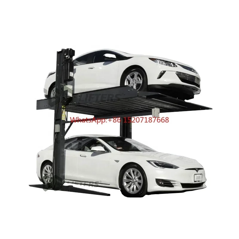 Shared Columns Hydraulic Car Parking System - Two-Post Lift for Efficient Parking Solutions - GG Lifter Parking Lifting System