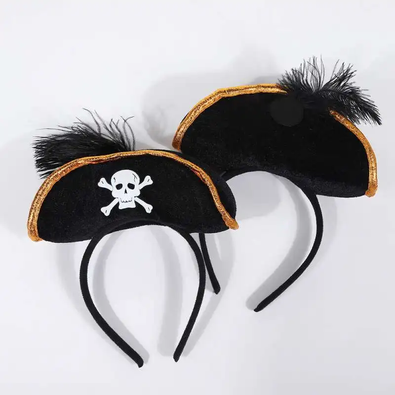Chapeau de crâne de Pirate, bandeau de capitaine d'halloween, accessoires de Costume de jeu de rôle, décor de fête d'anniversaire pour enfant