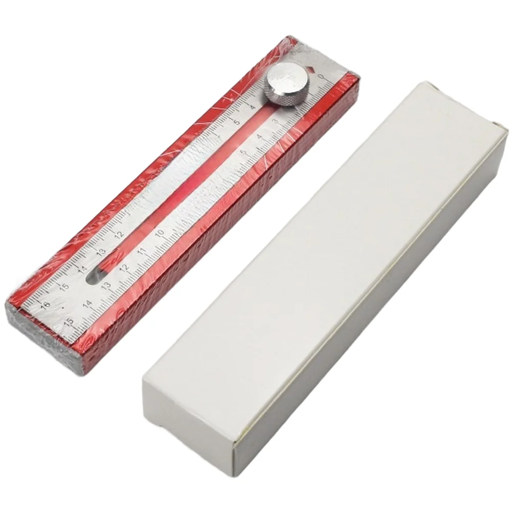 Portable Folding Ruler with Depth Gauge Level Bubble and Angle Reference Marks 15 30 45 60 75 90 Degrees for On-the-Go Work