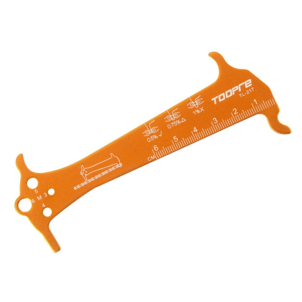 Bike Chain Checker Aluminum Alloy Screw Diameter Bicycle Chain Wear Indicator Multi-function Chain Gauge Measurement Checker