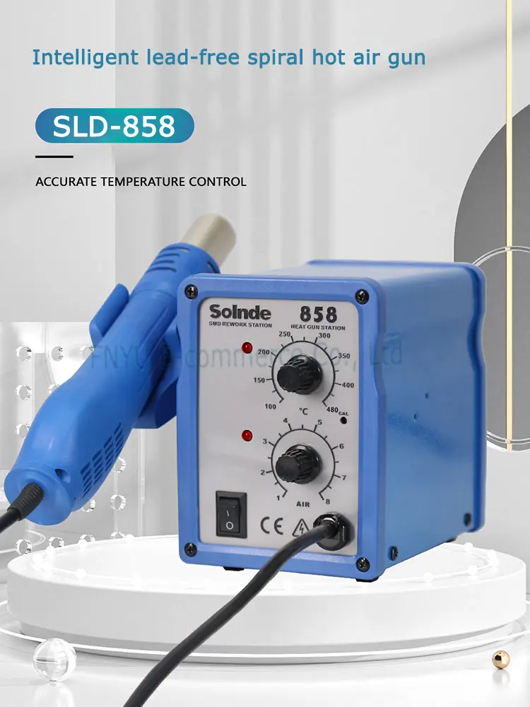 Hot Air Gun SLD 858 BGA Rework Solder Station Hair Dryer 650W Soldering Intelligent Heat Gun for SMD SMT Welding Repair Blower