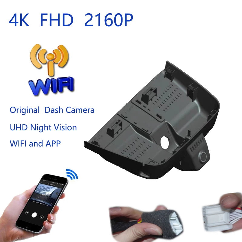4K Plug And Play For Hongqi HS5 2025 2026 High Version Car Video Recorder Wifi DVR Dash Camera Dashing Cam