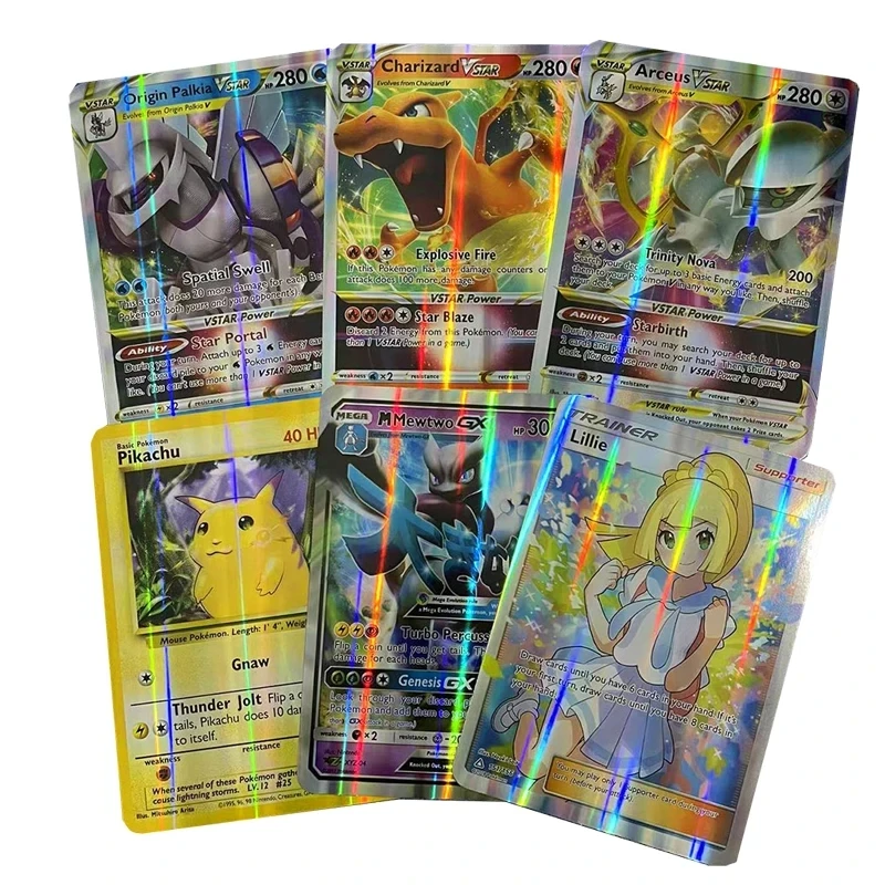 15/30pcs Pokemon Cards Shining Vmax Vstar GX Big Size Pokemon Collection Battle Trainer Card Children kids Toys Christmars Gifts