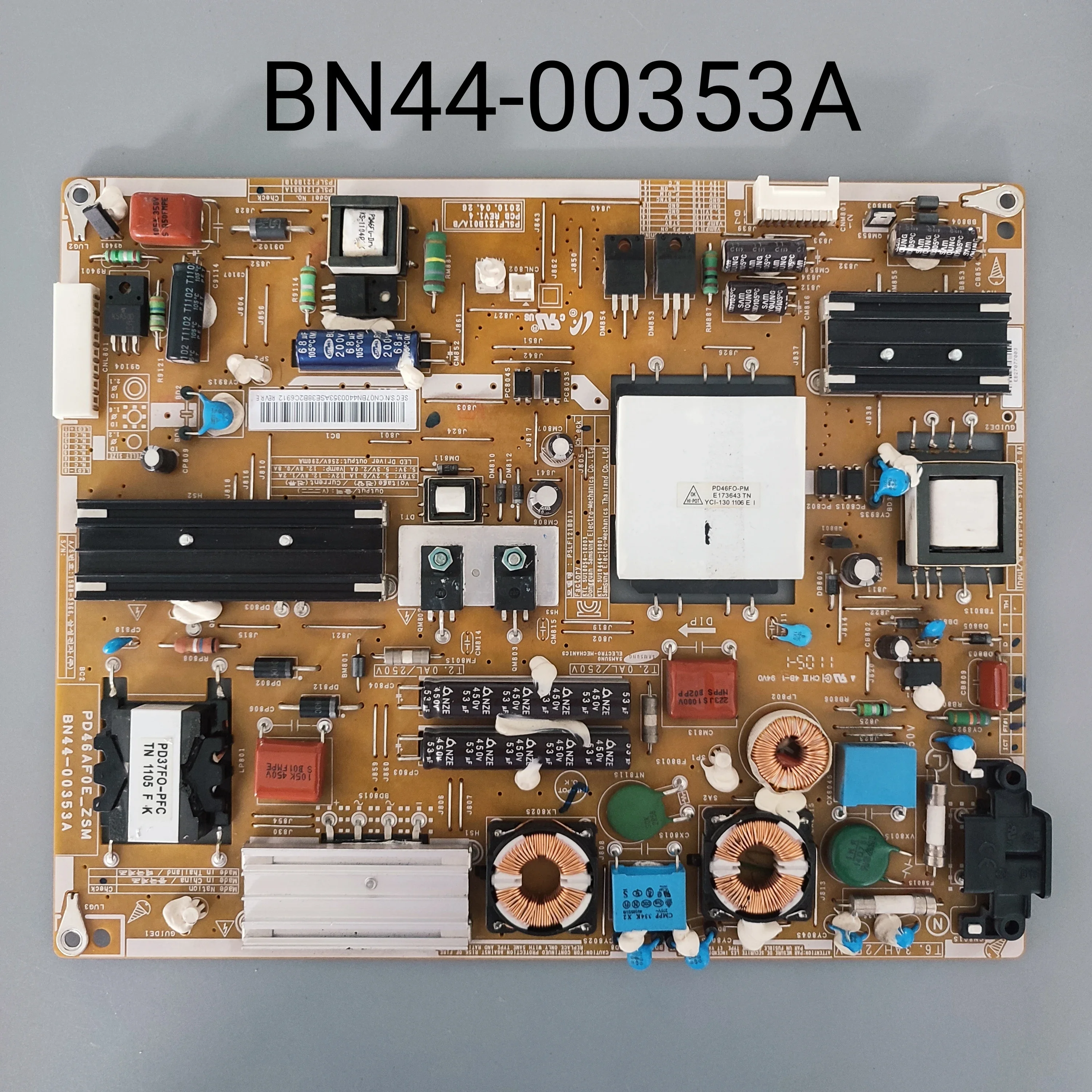 

ПОДЛИННАЯ ОРИГИНАЛЬНАЯ ПЛАТА ПИТАНИЯ BN44-00353A PD46AF0E_ZSM REV1.3 APPLY ДЛЯ SAMSUNG TV UE40C5100QW UA37C5000QF UA40C5000QF