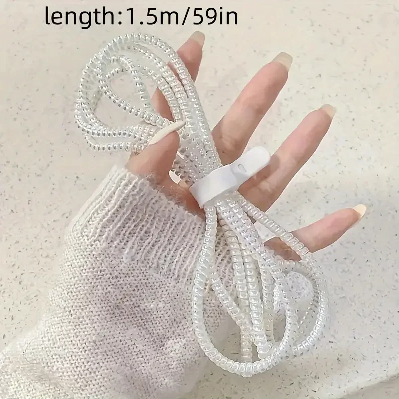2-Piece Set Suitable for Apple iOS Mobile Phone Charging Cable Fixed Clip Protective Cover Data Cable Wire Anti-Breakage