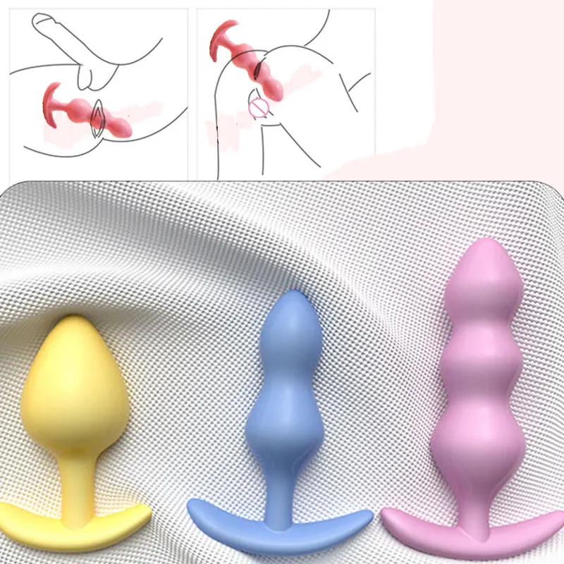 Three Piece Anal Plug Set Three Different Experiences Adult Toys Anal Exerciser Silicone Material Get Close To The Skin 18+