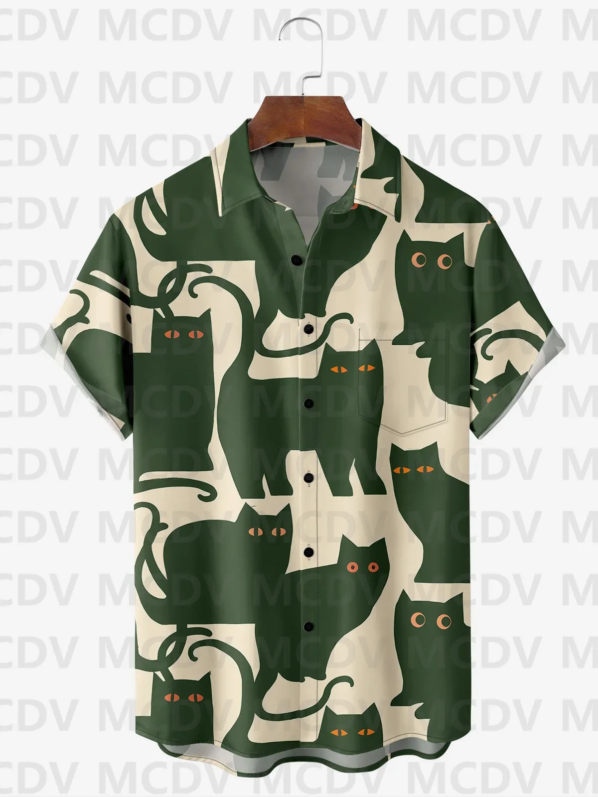 Men's Cute Cats Art Print Casual 3D Hawaiian Shirts Summer Women For Men Shirts