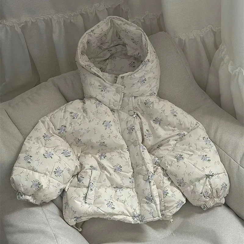 Baby Mädchen Prinzessin Baumwolle Gepolsterte Blumen Jacke Infant Kleinkind Kind Frühling Herbst Winter Mantel Dicke Outwear Baby Kleidung 2-10Y