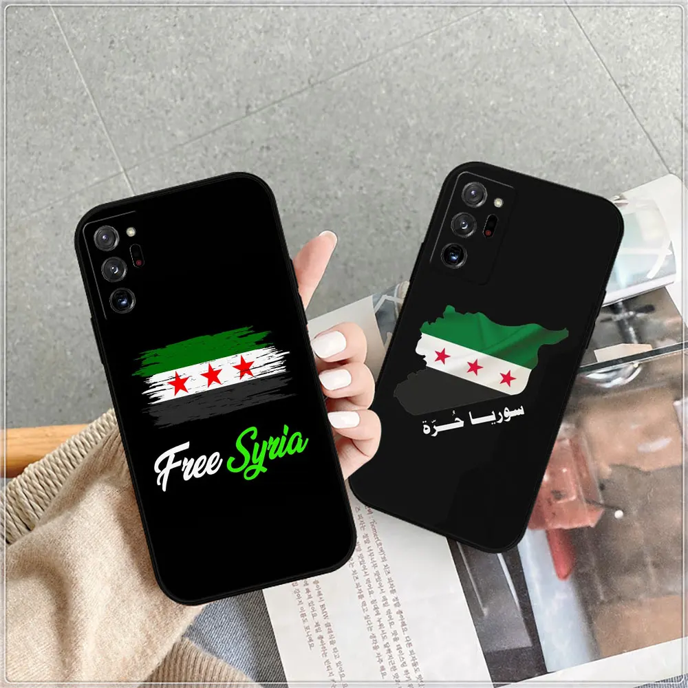 Syrian Revolution Flag Case For Samsung Galaxy Note 20 10 Ultra Plus A30 A24 A23 A22 A21S A20S A14 A13 A12 A11 A10 A10S 5G Cover