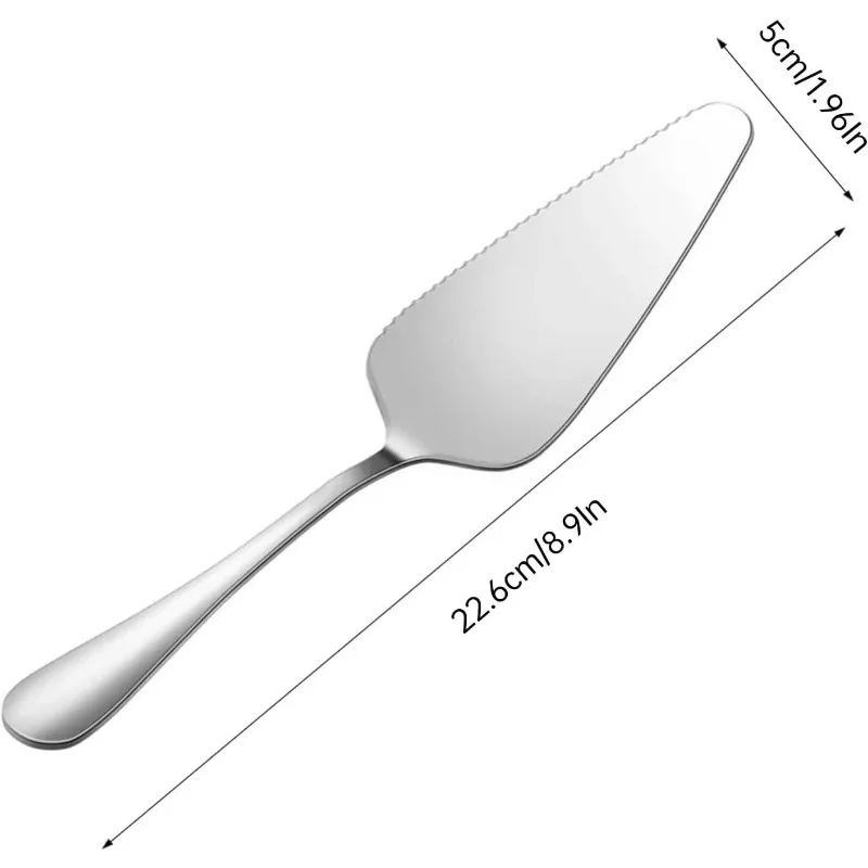 Stainless Steel Cake Server Serrated Edge Food Grade Durable Cake Spatula Reusable Easy To Clean Baking Tool for Cake Dessert