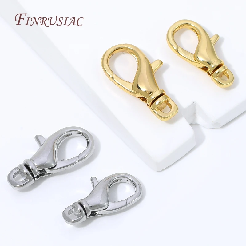 18K Gold Plated Mini Heart Spring Clasp,Lobster Clasp DIY Jewelry Making Findings Necklace Bracelet Connector Hook Accessories view 3