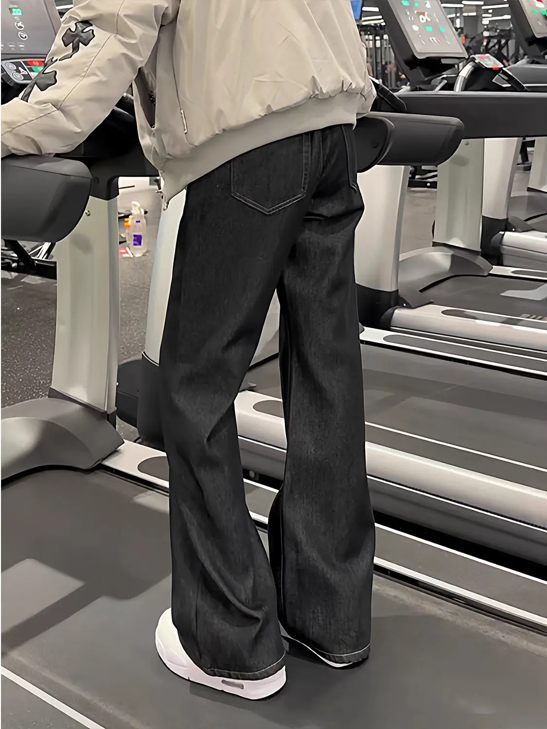 

American Denim Original Cowboy Jeans Men's Handsome High-End Feeling Washed Knife Straight Leg Micro Flare Long Pants