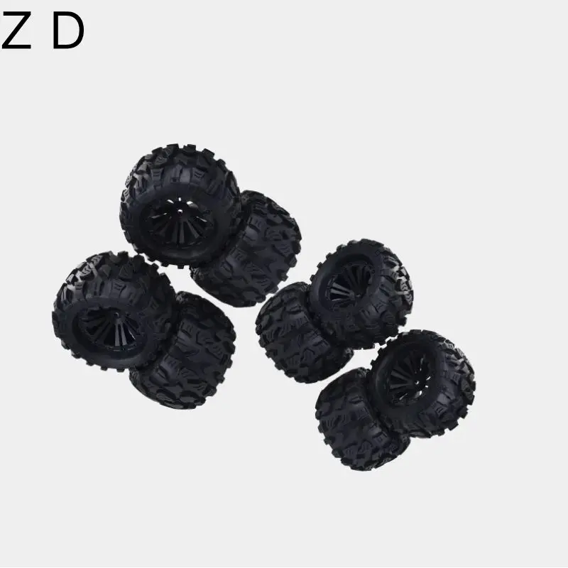 

ZD Racing 4PCS 12mm Racing HEX &125mm Wheels Tires For 1/10 Monster Truck Off Road HPI HSP Savage XS TM Flux LRP