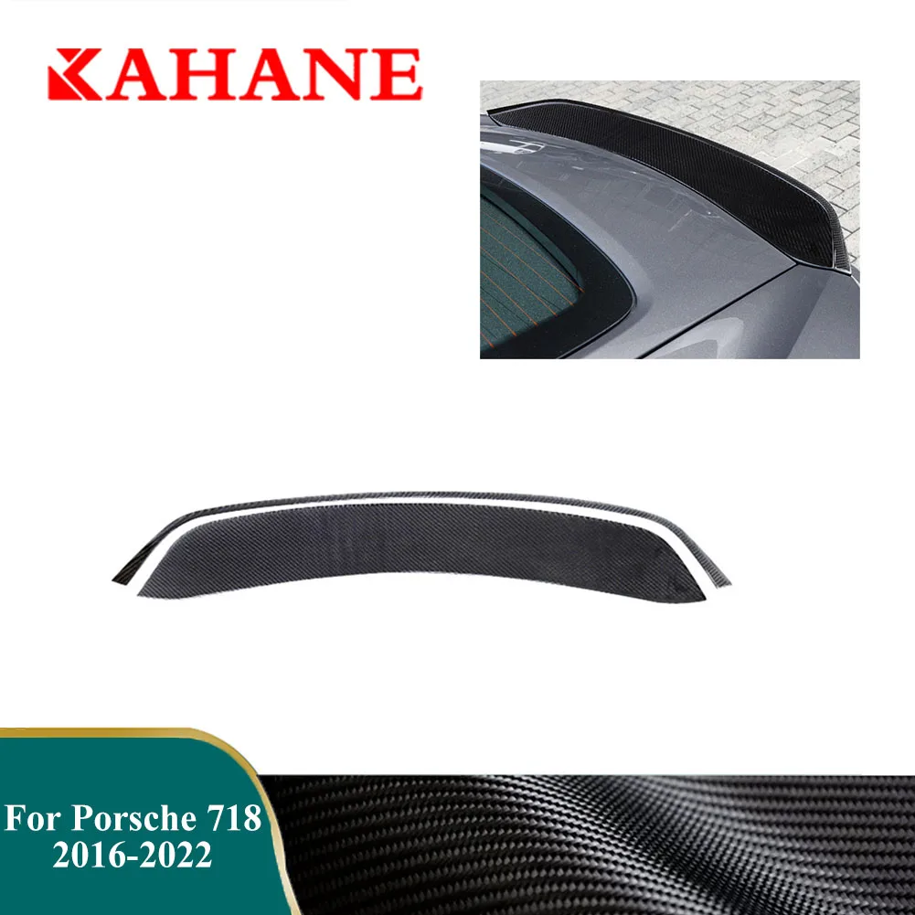 

2pcs Tail Wings Decoration Cover Stickers For Porsche 718 2016-2022 Car Carbon Fiber Trim Exterior Mouldings Accessories