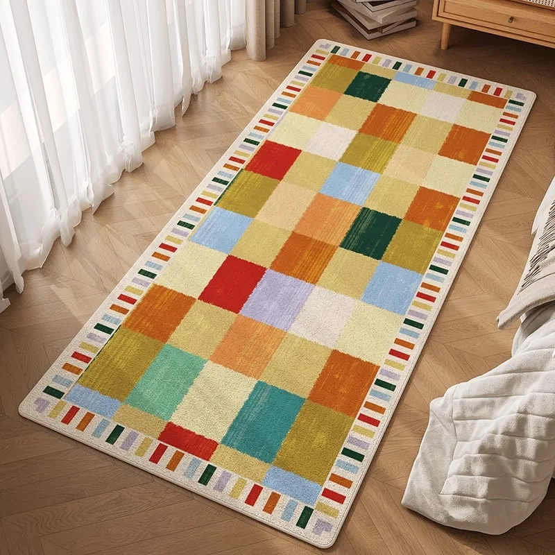 

Современный пасторальный стиль, коридорный ковер, нескользящий коврик для спальни, прикроватные длинные ковры, машинная стирка, напольный коврик, ковер для гостиной