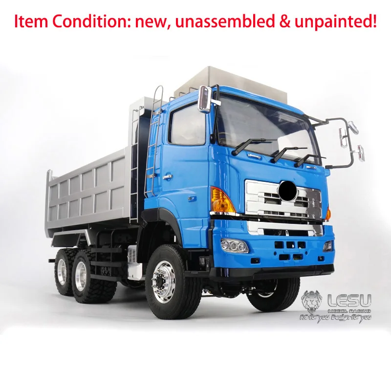 

1/14 Lesu 6X6 RC Hydraulic Dumper Truck Model Esc Motor Radio With Light Sound For Diy Tamiyaya 700 Thzh0202-Smt2