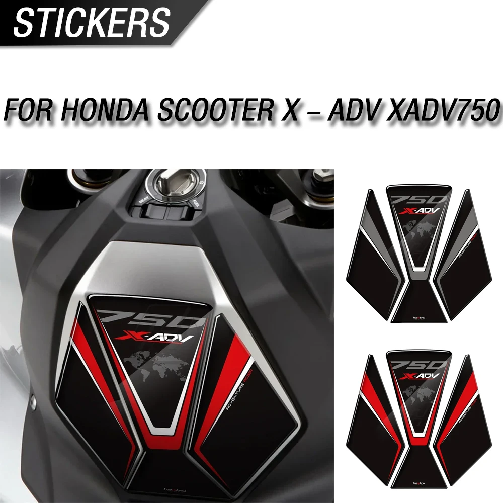 

Suitable for Honda scooter X-ADV Xadv750 motorcycle modification 3D resin fuel tank pad with black, white, and red stickers