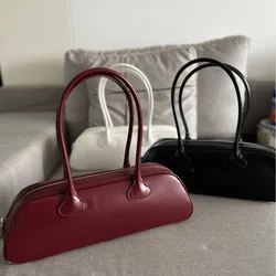 Cow Leather Shoulder Bags for Women Korean Fashion All-match Solid Armpit Bag Female Handbag Luxury Commuter Simple Bolsos Mujer