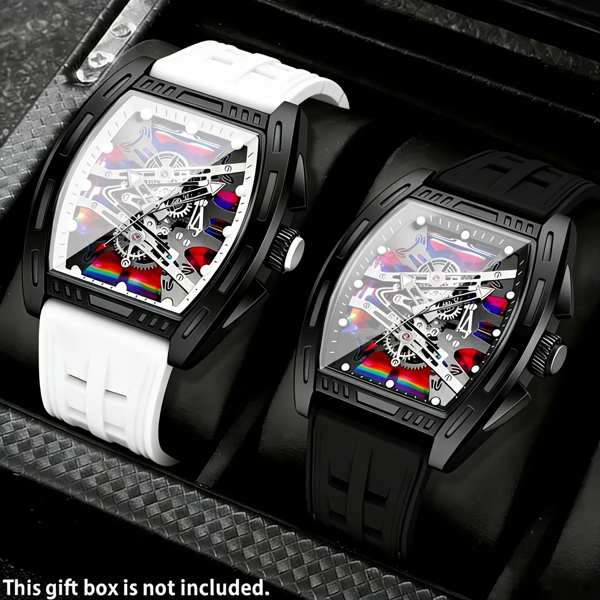 2-pack of stylish bucket-shaped watches, easy to wear, personalized and unique