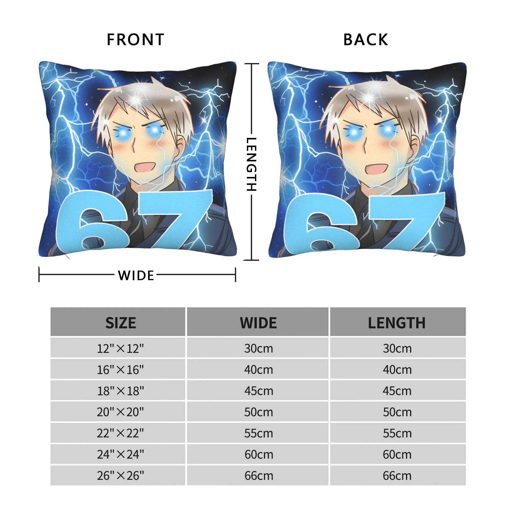 APH Hetalia Anime 67 Meme-Kissenbezug, modischer Kissenbezug, weiche Kissenbezüge für Sofa, Auto, Heimdekoration – Detail 2