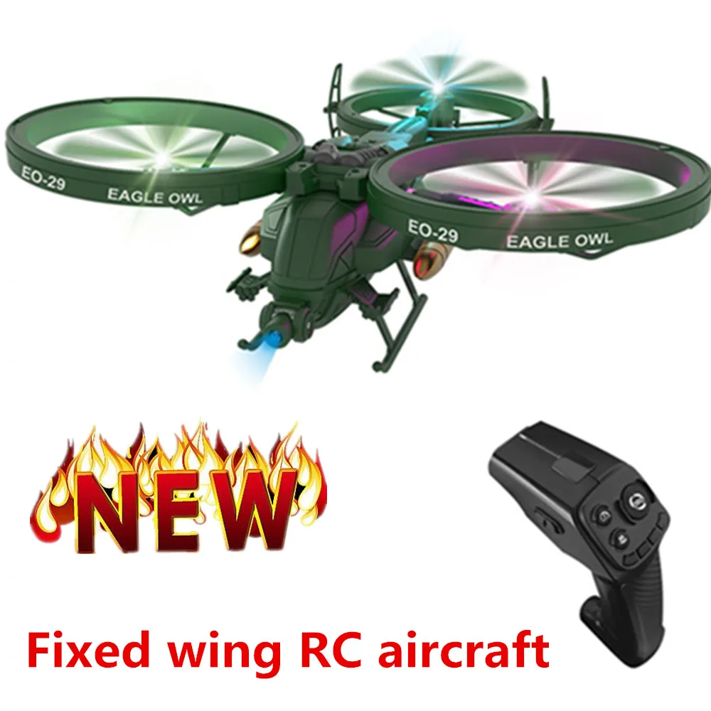 Fixed Wing Remote Control Handle Drone 6 Axis Electronic Gyroscope RC Helicopter 2.4G Airplane For Children Hobbies Toys