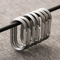 2/5/10pcs Multifunctional  Alloy Aluminum Spring Hook Carabiner Camping Equipment Survival Gear Outdoor Mountaineering Travel Ki