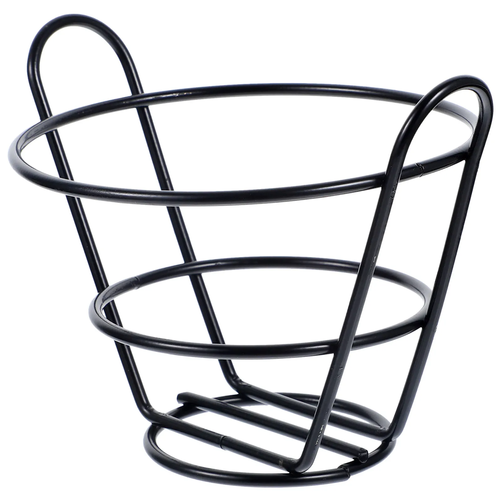 

Fried Chicken Basket Metal Iron Food Cone Deep Fry Baskets French Fries Holder Hollow Out Creative Shape Restaurant Decoration