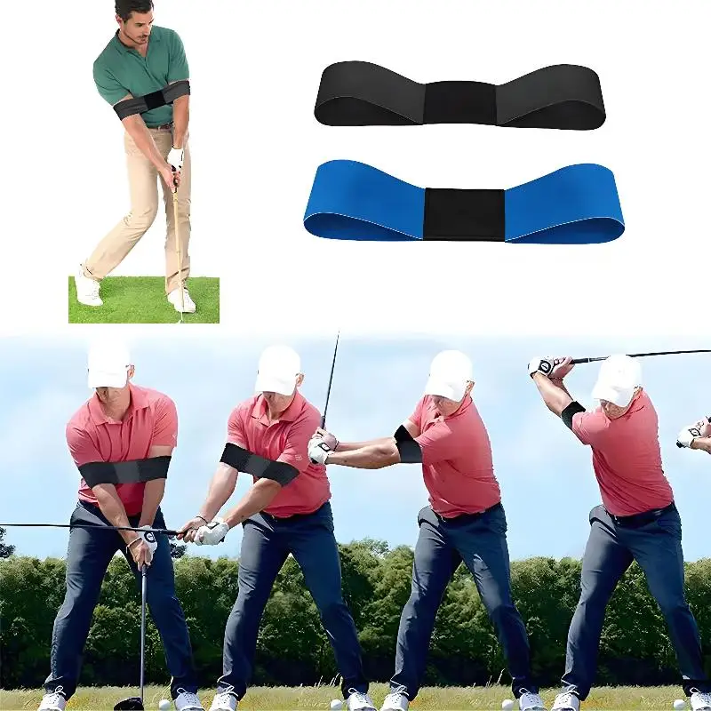 Golf Swing Beginners Posture Corrector Armband with Adjustable Strap Provides Effective Arm Training for Consistent Swings
