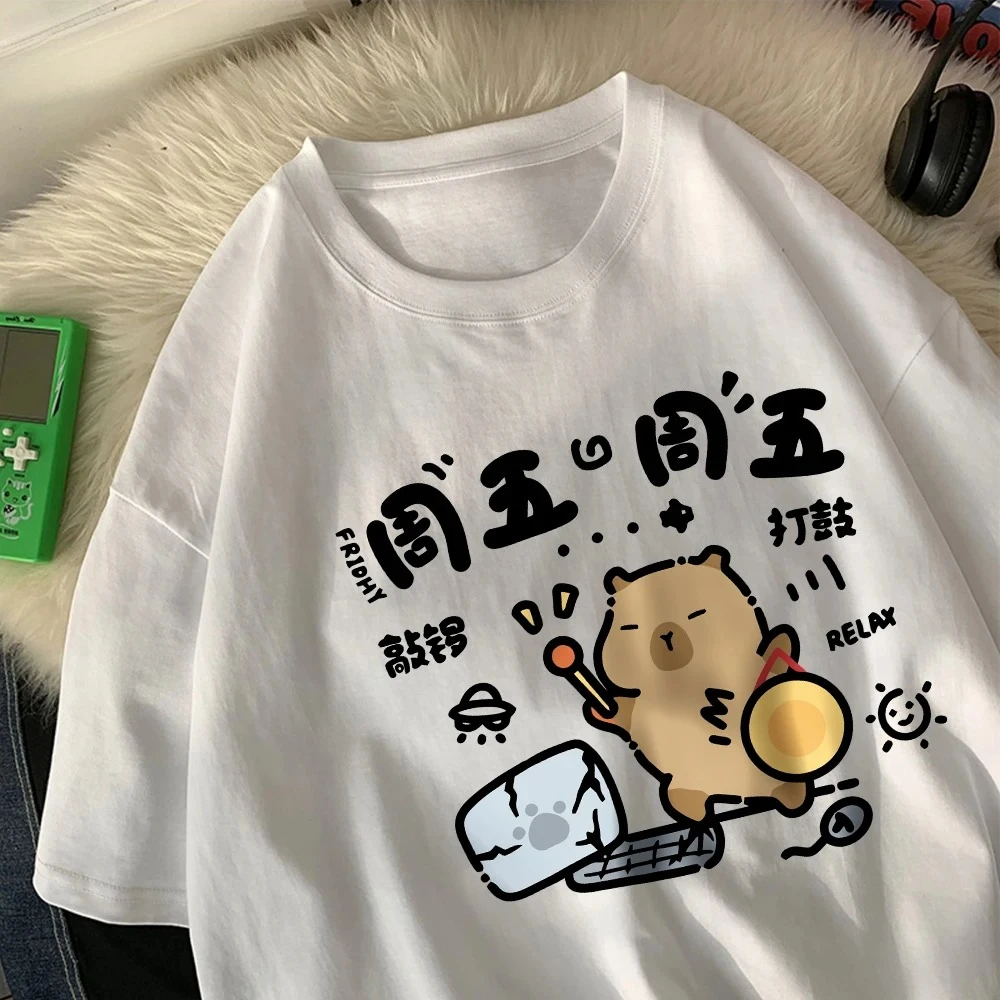 2026 Fashion Women Summer Casual T Shirt Friday Is A Day Worth Celebrating Cartoon Print O Neck Short Sleeve Tee Tops