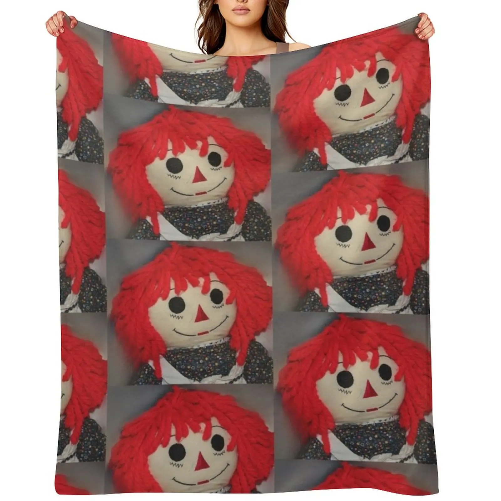 

Sweet Raggedy Ann Throw Blanket Loose Decorative Sofa Soft Big Blankets